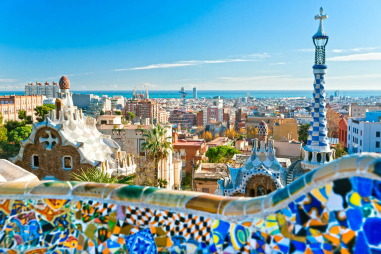 Vistas desde el Park Guell en Barcelona