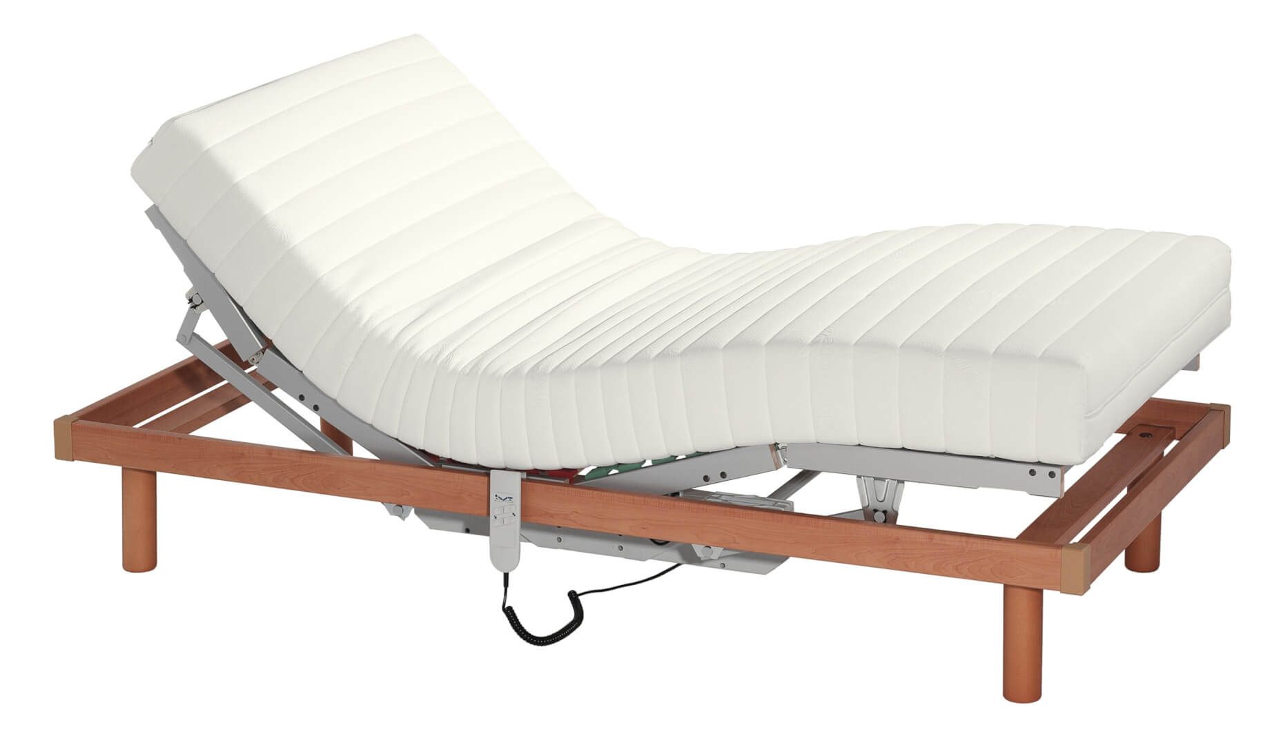 Una cama articulada para ayudar a levantarse de la cama a personas mayores. 