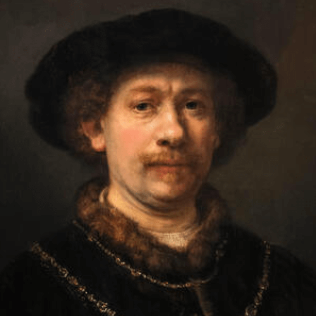 Dos auto-retratos de Rembrandt que demuestran el uso de la boina en sus obras