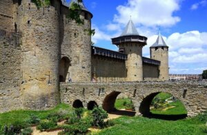 Vista de un lateral de la muralla de Carcassonne