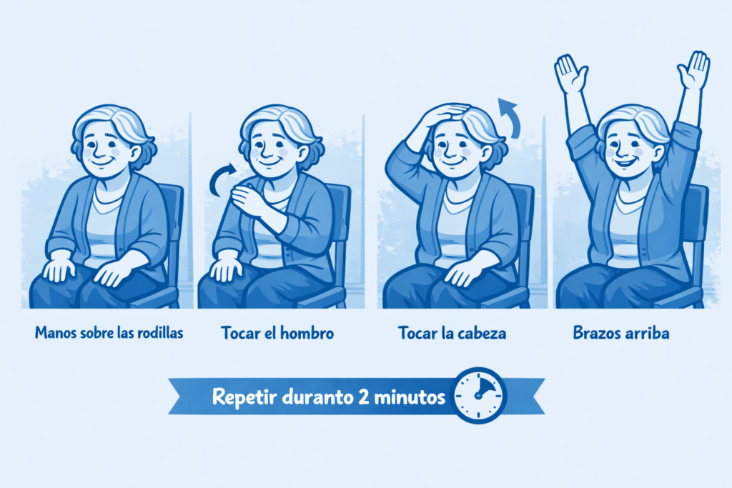 ejercicios para personas con Alzheimer Dibujo de Aiudo realizando el dibujo que se ha descrito por secuencias