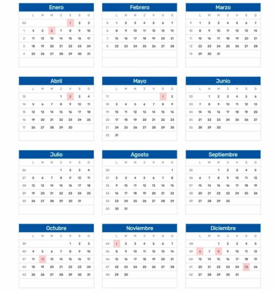 calendario festivos 2021 españa 