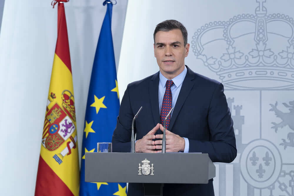Una imagen de Pedro Sánchez en una comparecencia pública. 