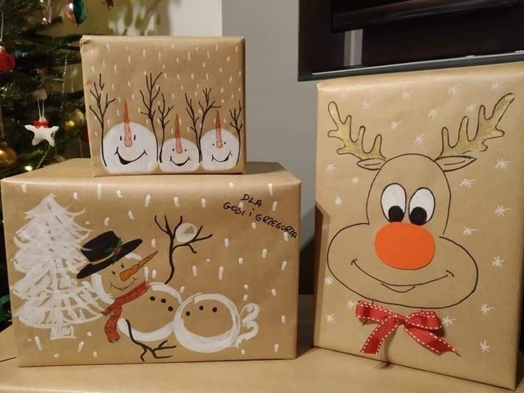 cajas decoradas de navidad 