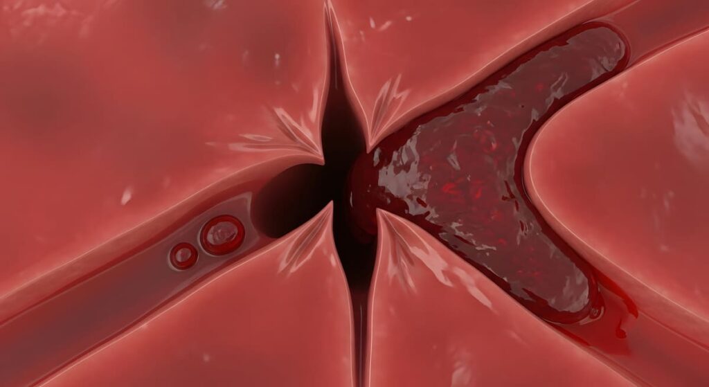 Rotura Vascular ictus Representación de rotura vascular