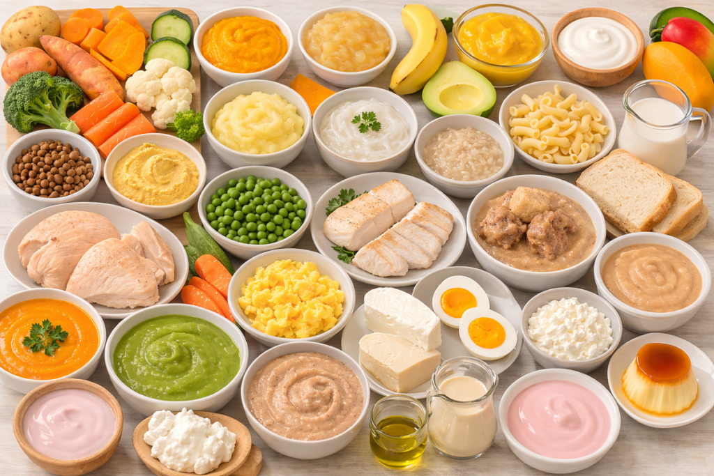 alimentos recomendados disfagia Alimentos para elaborar comidas para personas con disfagia